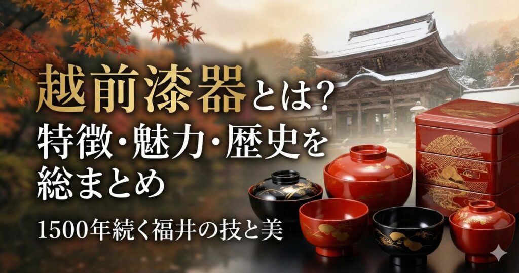 越前漆器とは?特徴・魅力・歴史を総まとめ|1500年続く福井の技と美