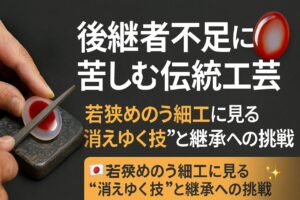 後継者不足に苦しむ伝統工芸|若狭めのう細工に見る“消えゆく技”と継承への挑戦