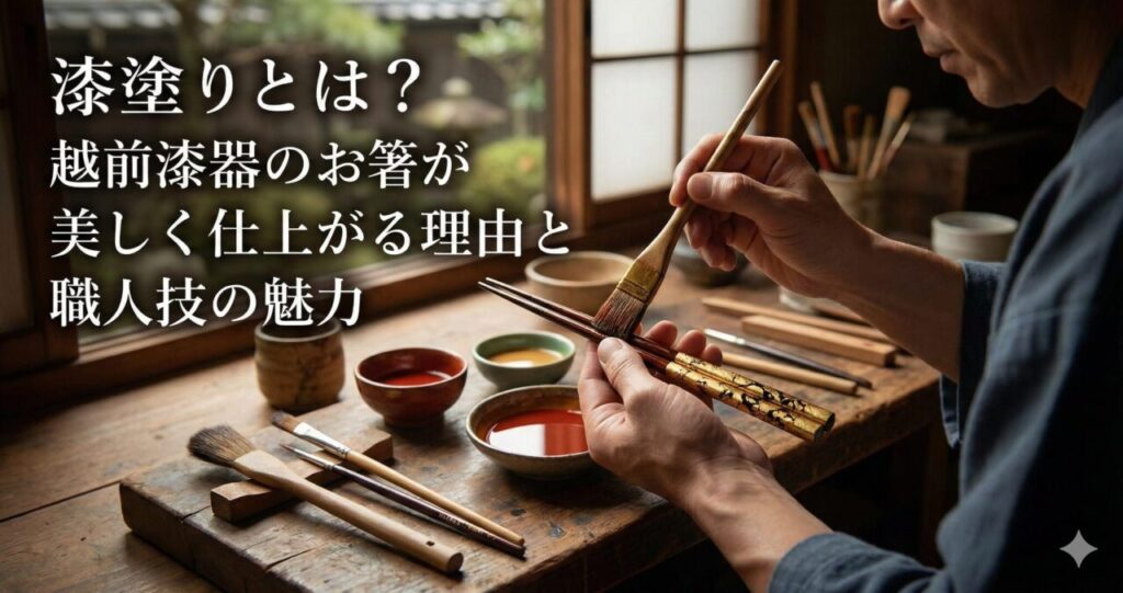 漆塗りとは?越前漆器のお箸が美しく仕上がる理由と職人技の魅力