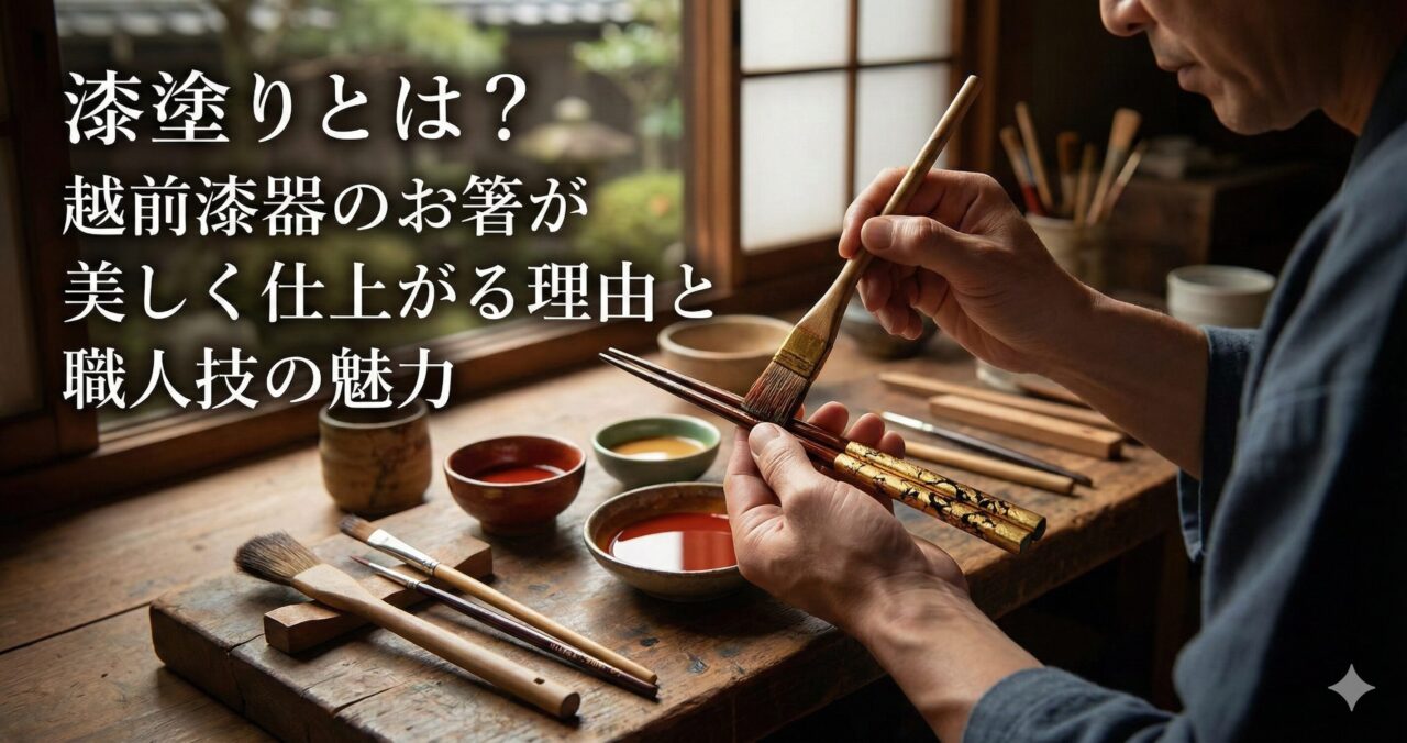 漆塗りとは?越前漆器のお箸が美しく仕上がる理由と職人技の魅力