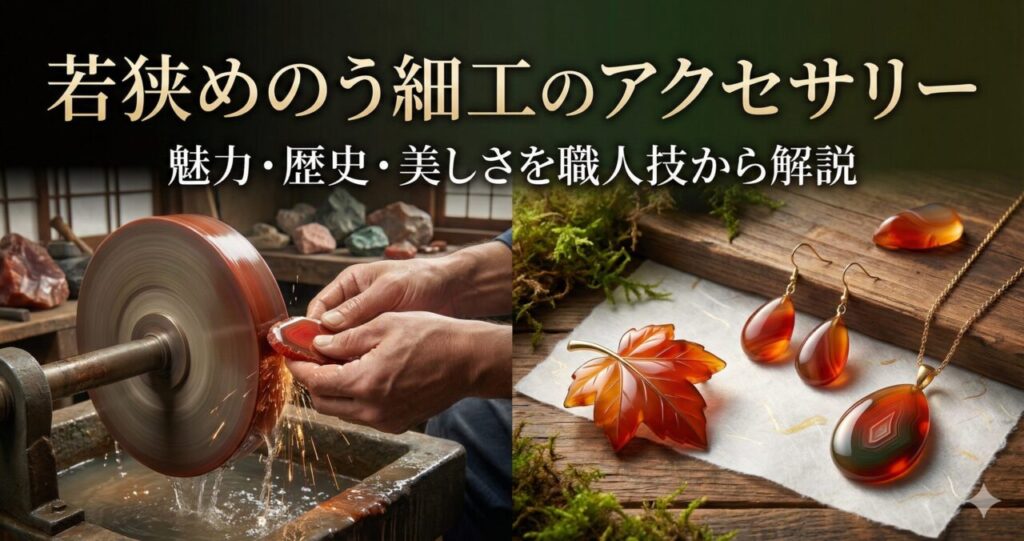 若狭めのう細工のアクセサリー｜魅力・歴史・美しさを職人技から解説