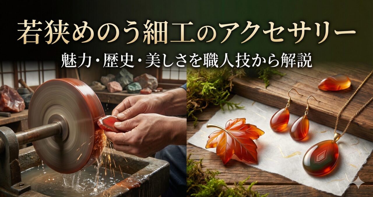 若狭めのう細工のアクセサリー｜魅力・歴史・美しさを職人技から解説