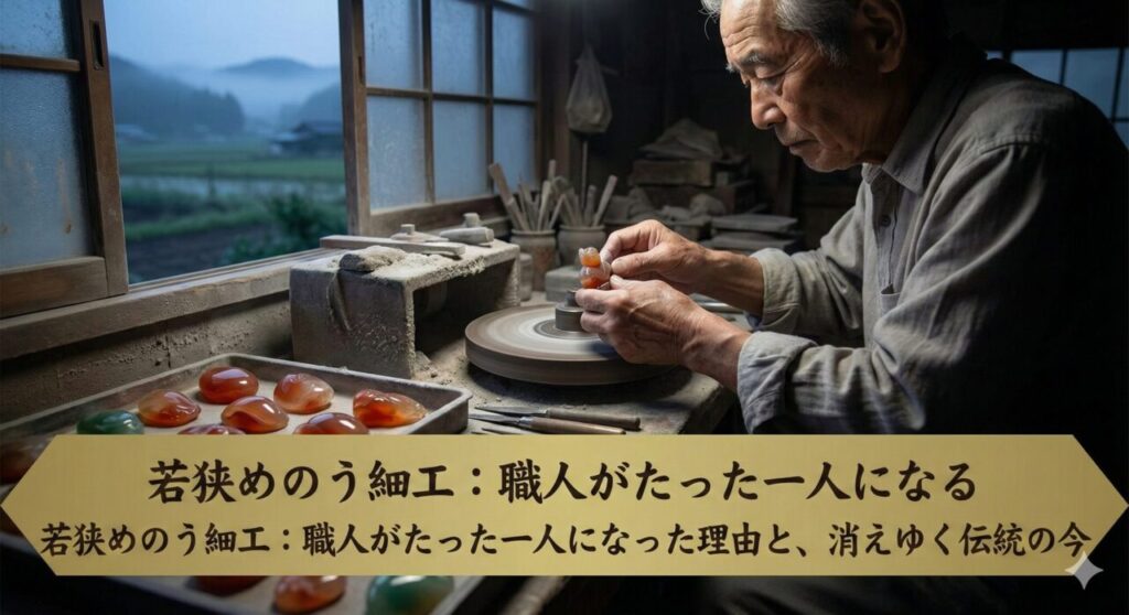 若狭めのう細工とは?職人がたった一人になった理由と、消えゆく伝統の今