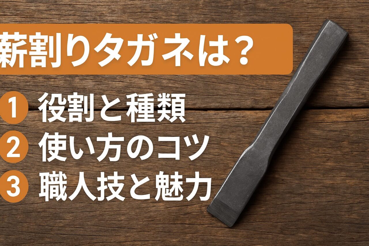 タガネとは？正しい使い方と薪割りでの活用法｜越前打刃物の職人技を体験！