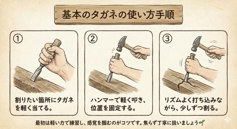 タガネとは?種類と使い方を越前打刃物の職人が解説|ノミとの違いも
