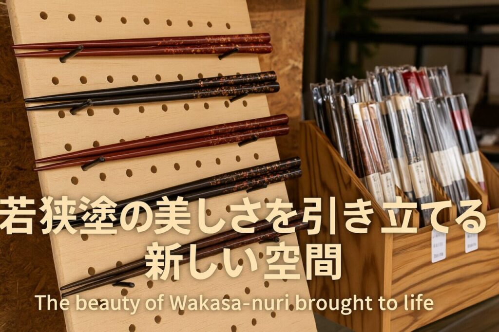 新しい加福漆器店の空間で、若狭塗を体感してください
