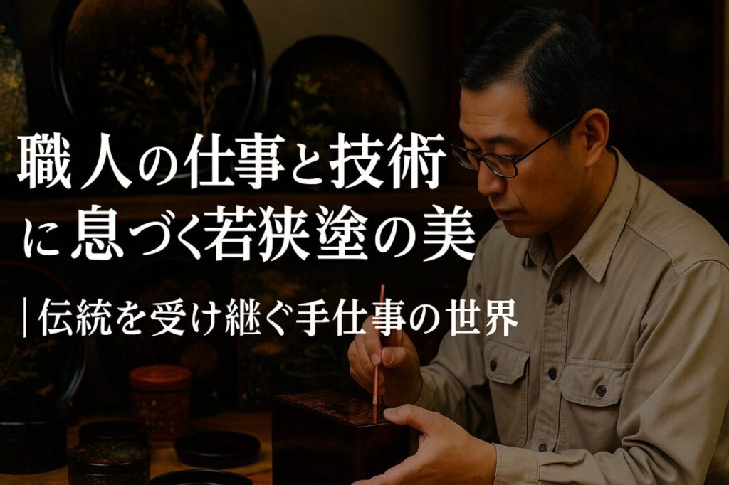 職人の仕事と技術に息づく若狭塗の美|伝統を受け継ぐ手仕事の世界