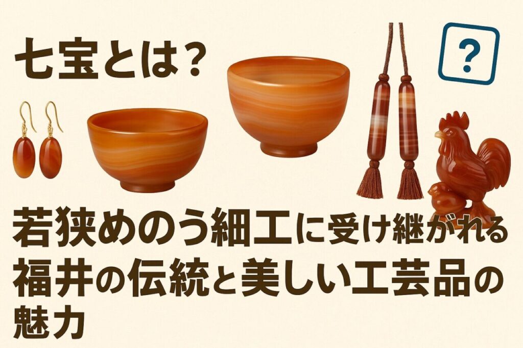 七宝とは?若狭めのう細工に受け継がれる福井の伝統と美しい工芸品の魅力