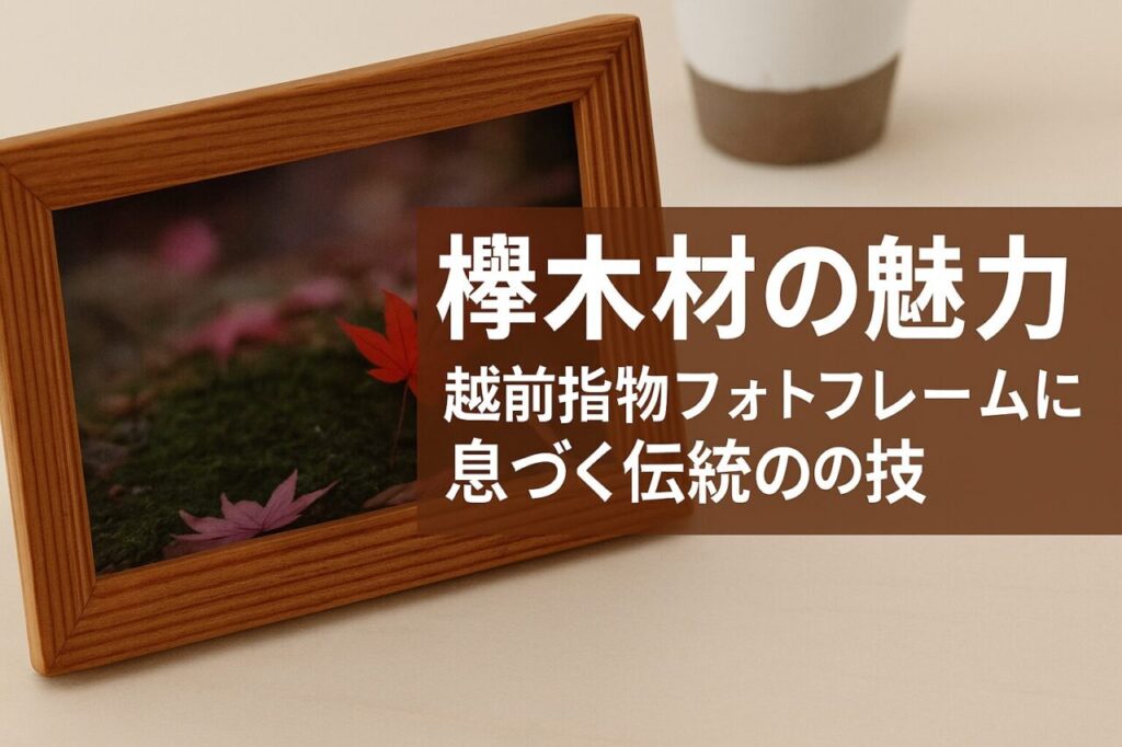 欅木材の魅力|越前指物フォトフレームに息づく伝統の技