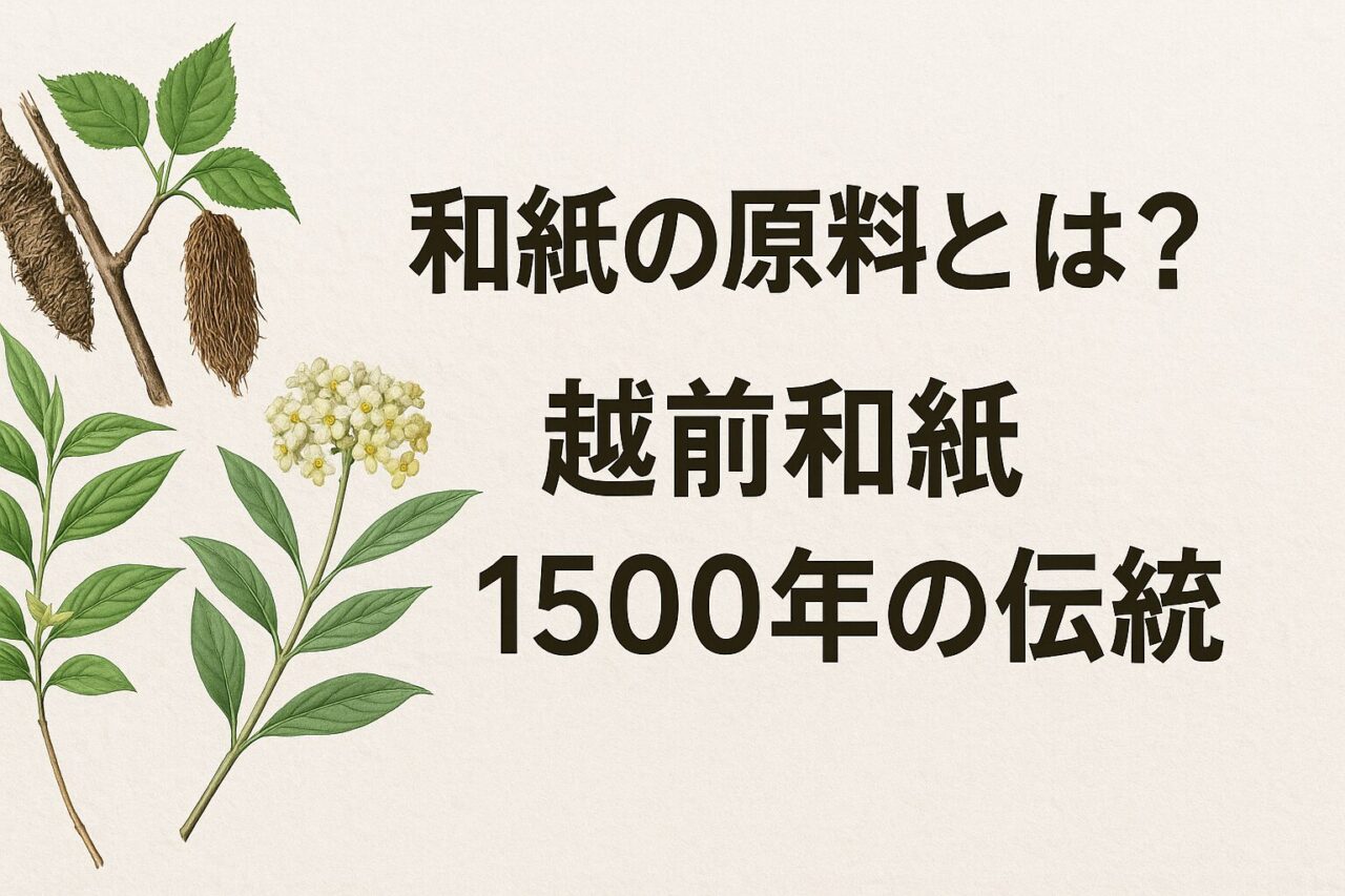 和紙の原料とは?楮・三椏・ガンピの特徴と越前和紙1500年の伝統
