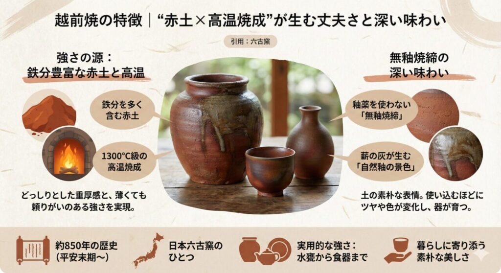 越前焼の歴史｜日本六古窯に数えられる理由と850年の歩み