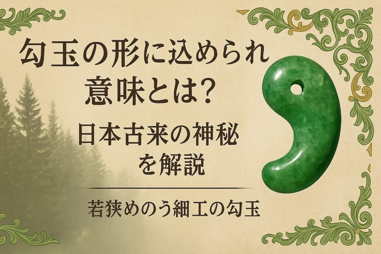 勾玉の形に込められた意味とは？日本古来の神秘を解説｜若狭めのう細工の勾玉