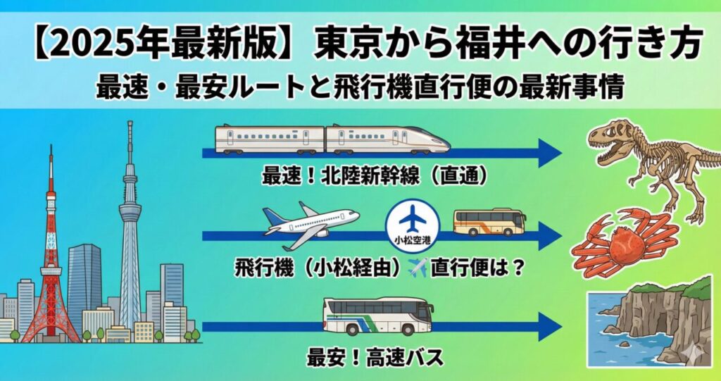 2025年最新版】東京から福井への行き方｜最速・最安ルートと飛行機直行便の最新事情