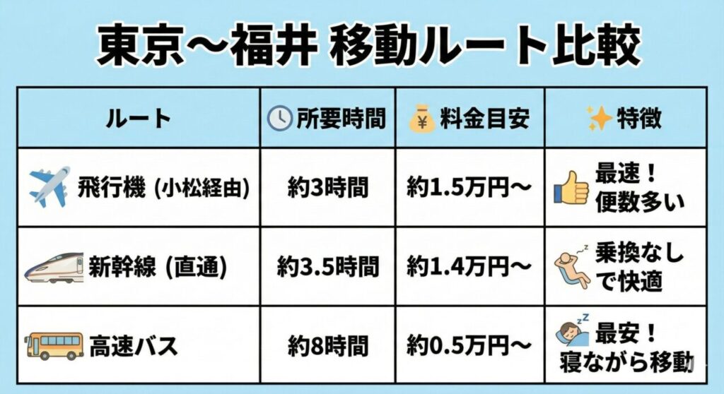 🚶‍♂️ 観光客が今すぐ使える！東京〜福井の現実的ルート