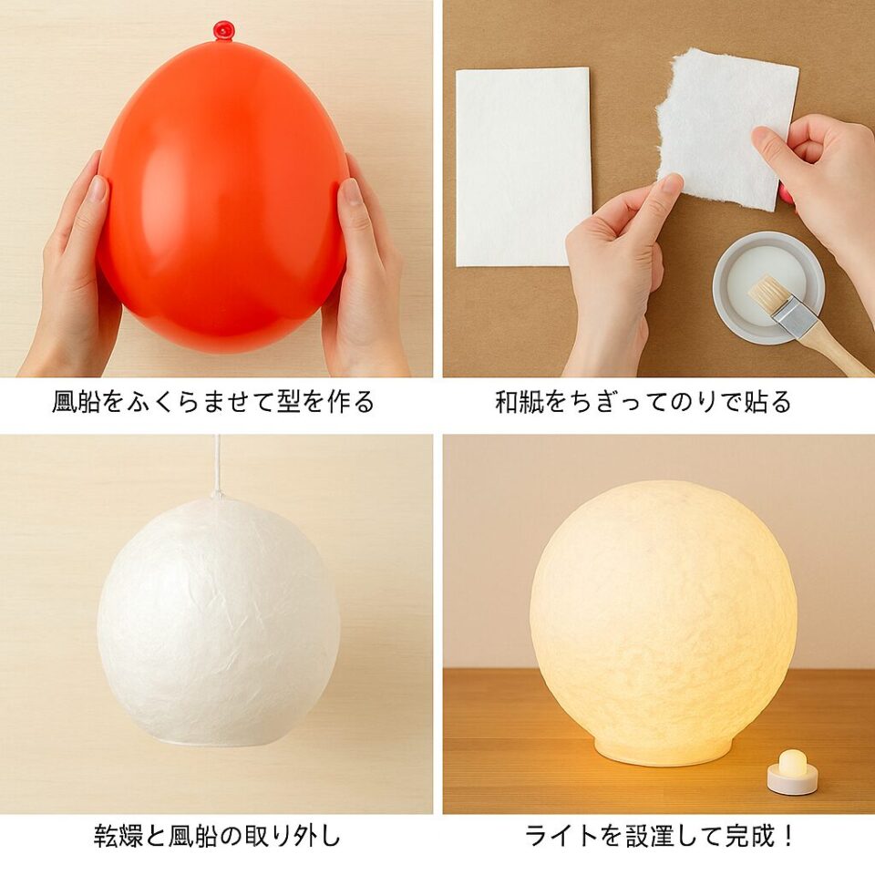 和紙ランプシェードの作り方｜初心者でも簡単にできる基本手順