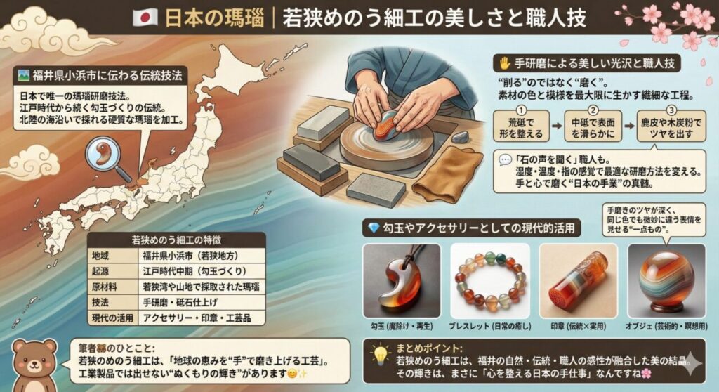 🇯🇵 日本の瑪瑙｜若狭めのう細工の美しさと職人技