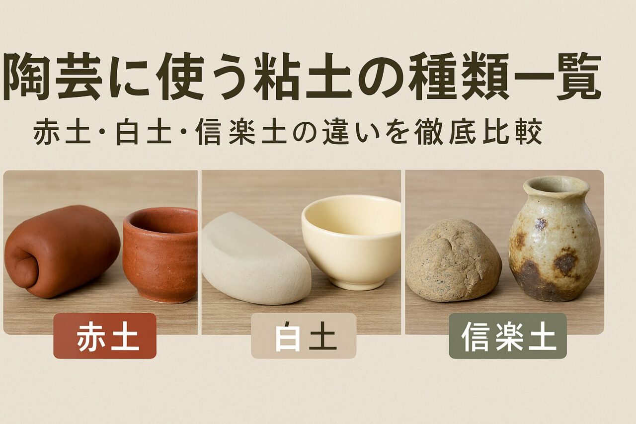 陶芸に使う粘土の種類一覧｜赤土・白土・信楽土の違いを徹底比較