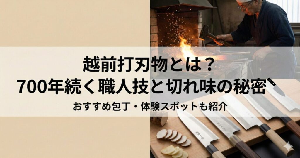 越前打刃物とは？700年続く職人技と切れ味の秘密🔪おすすめ包丁・体験スポットも紹介
