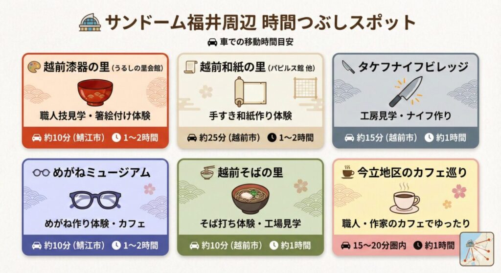 🏯サンドーム福井周辺で時間つぶしできる観光スポット一覧