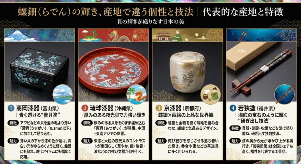 🏺 螺鈿を使った伝統工芸品|若狭塗・漆器・家具など代表例