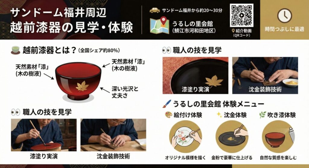 サンドーム福井近くで楽しめる越前漆器の見学・体験