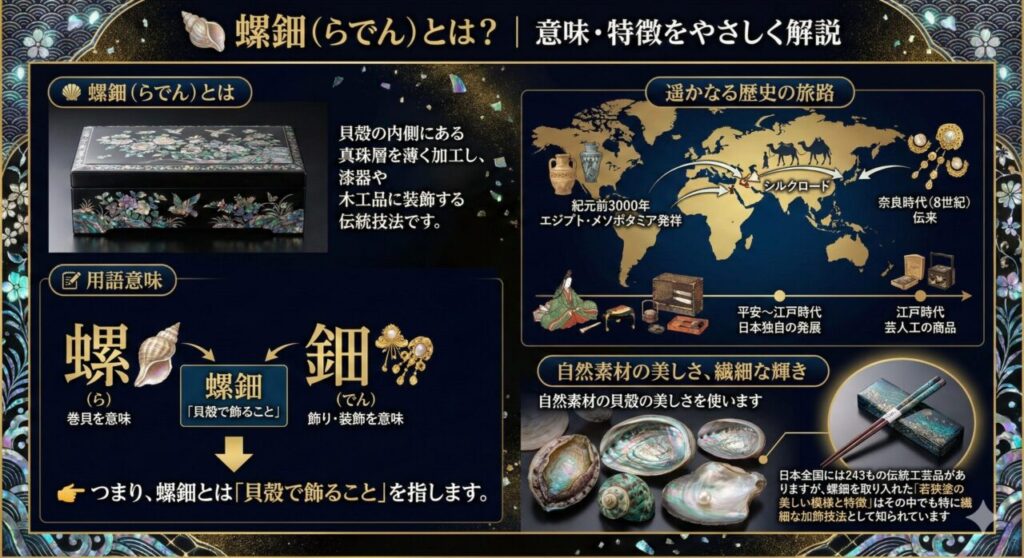 🐚 螺鈿(らでん)とは?|意味・特徴をやさしく解説