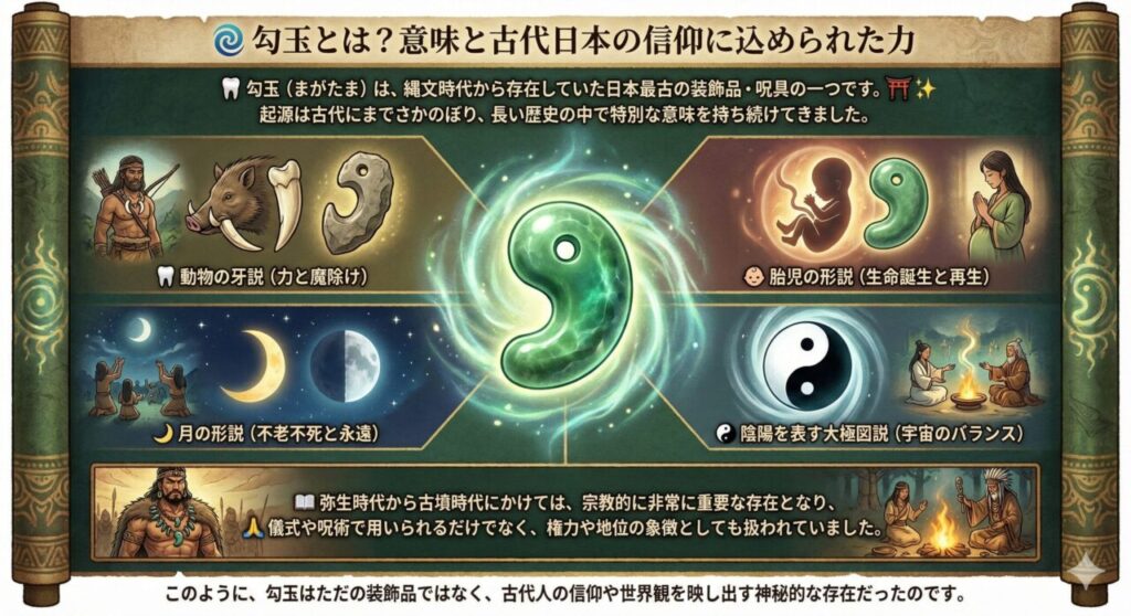 🌀 勾玉とは?意味と古代日本の信仰に込められた力