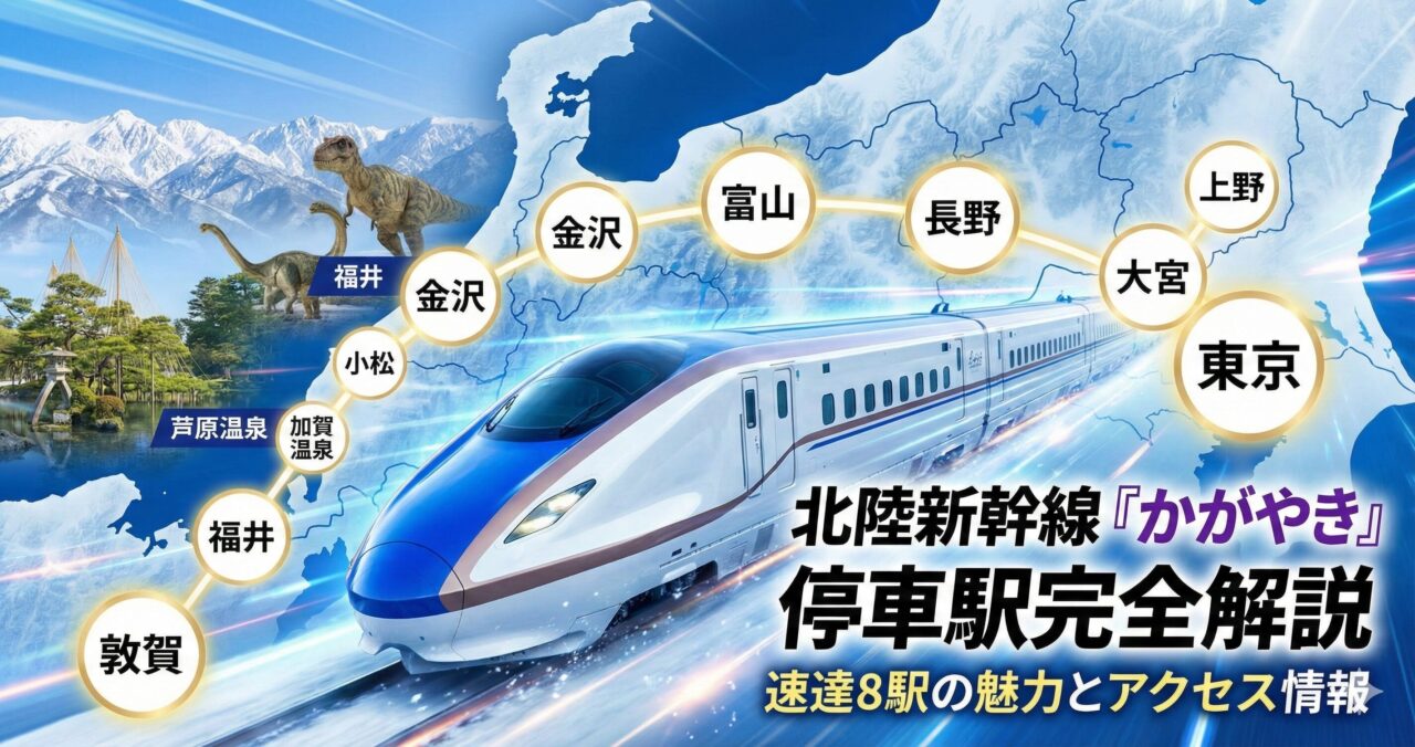 北陸新幹線の停車駅一覧｜かがやきはどこに止まる？速達8駅を完全解説