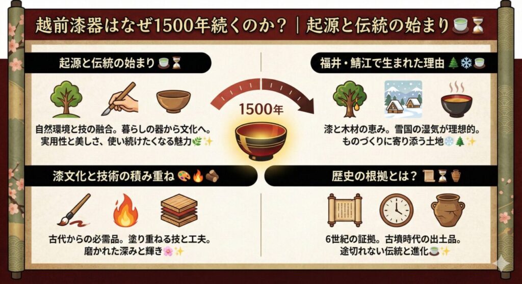 越前漆器はなぜ1500年続くのか？｜起源と伝統の始まり 🍵⏳
