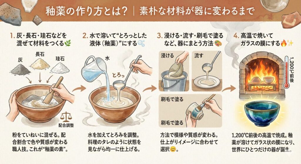釉薬の種類とは？｜代表的な釉薬の色と特徴