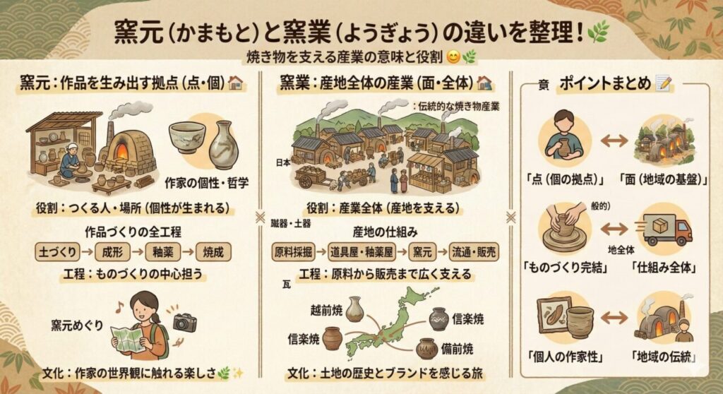 窯元と窯業の違いをわかりやすく整理