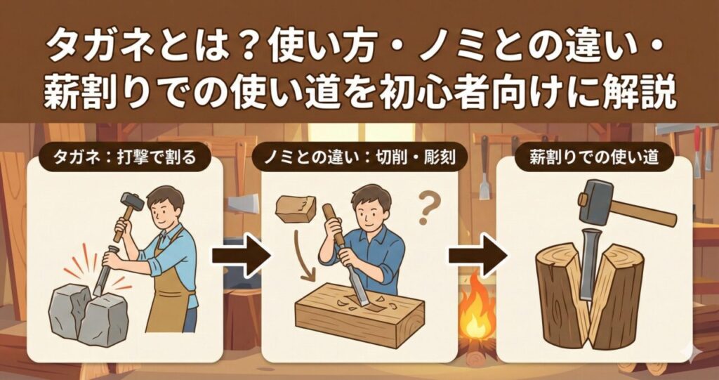 タガネとは？使い方・ノミとの違い・薪割りでの使い道を初心者向けに解説