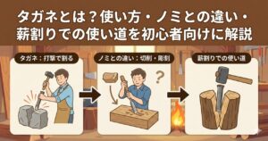 タガネとは？使い方・ノミとの違い・薪割りでの使い道を初心者向けに解説