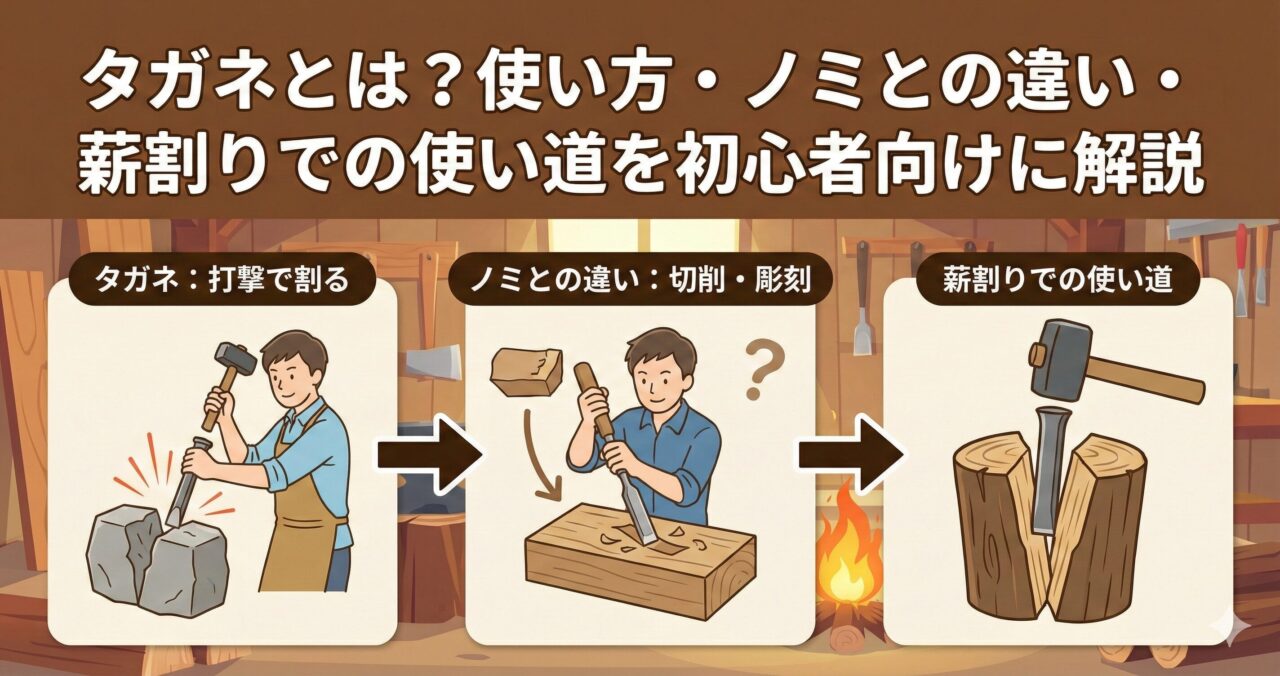 タガネとは？使い方・ノミとの違い・薪割りでの使い道を初心者向けに解説