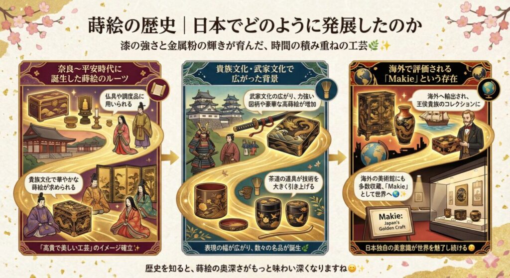 蒔絵の歴史|日本でどのように発展したのか