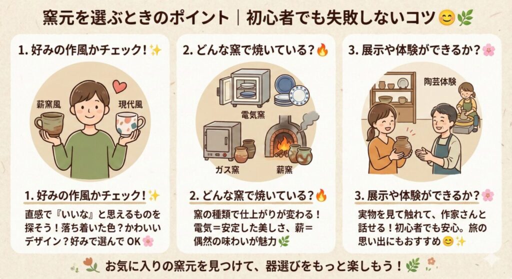 窯元を選ぶときのポイント|初心者でも失敗しないコツ