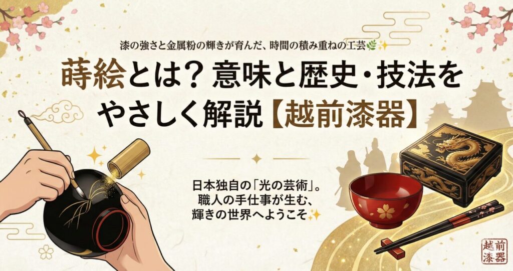 蒔絵とは?意味と歴史・技法をやさしく解説【越前漆器】