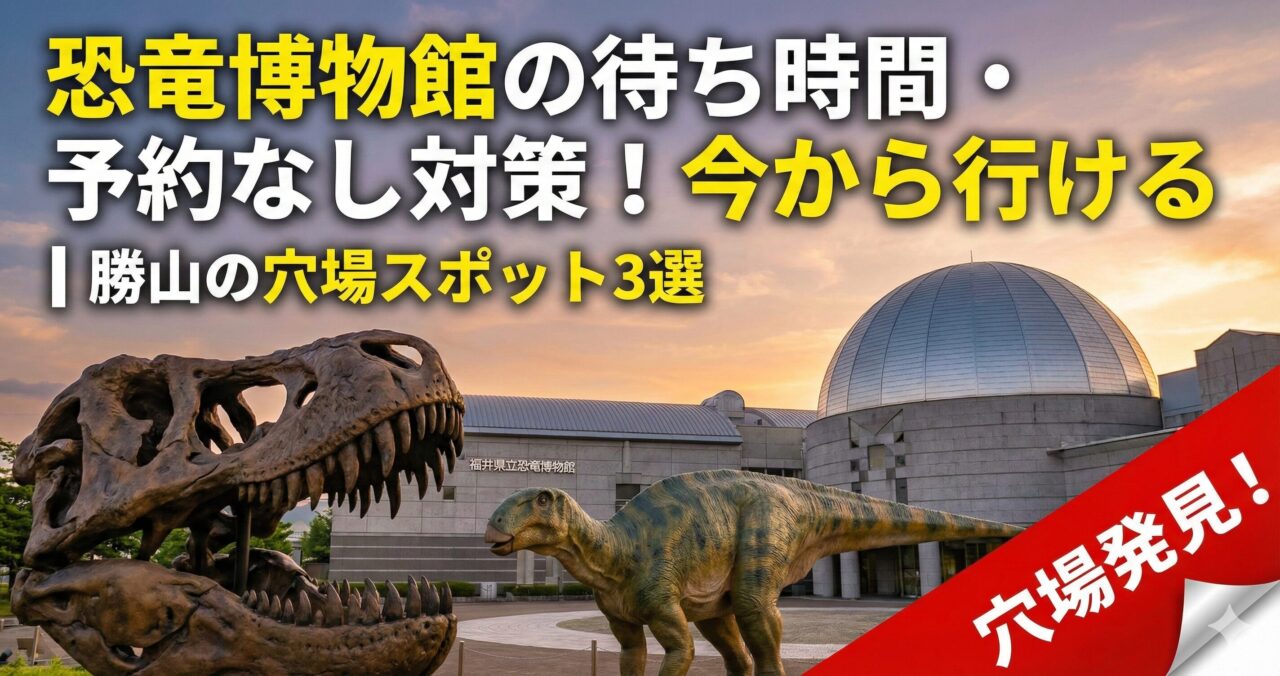 恐竜博物館の待ち時間・予約なし対策！今から行ける｜勝山の穴場スポット3選