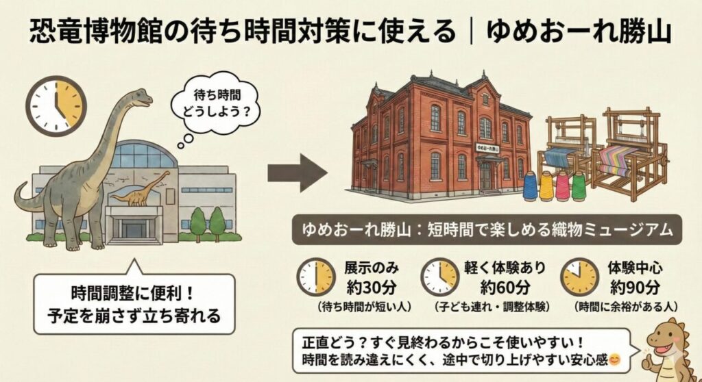 恐竜博物館の待ち時間対策に使える|ゆめおーれ勝山