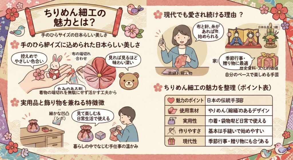 ちりめん細工の魅力とは？