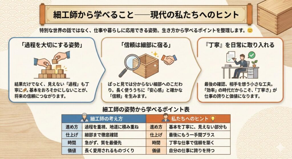 細工師から学べること──現代の私たちへのヒント