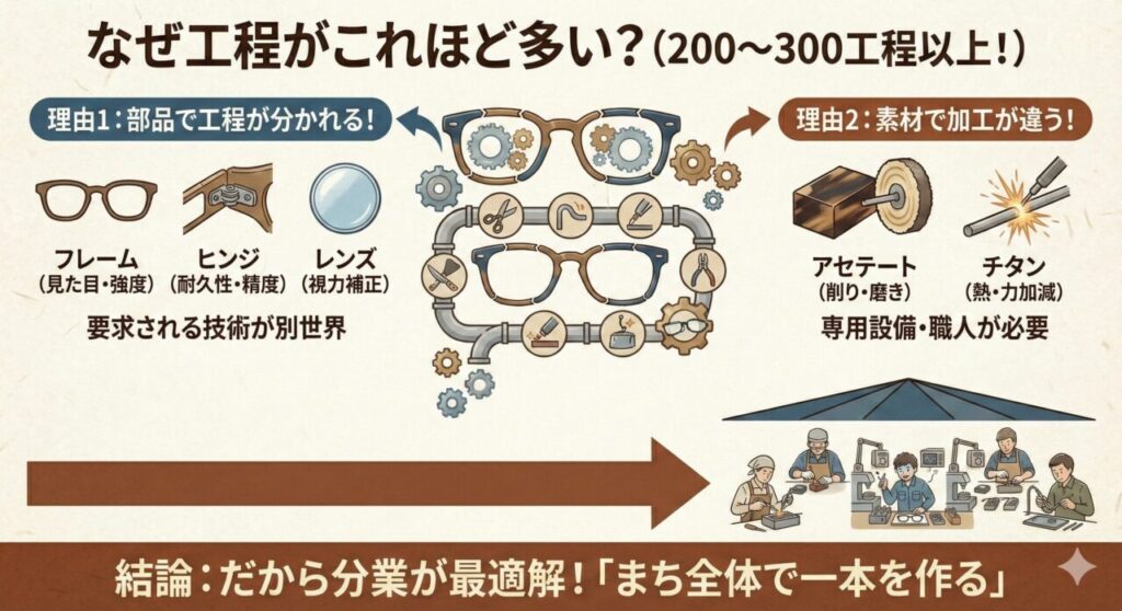 なぜ鯖江の眼鏡製造は工程がこれほど多いのか