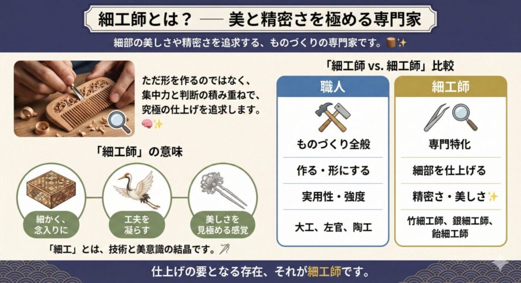 細工師とは何か？──意味・定義と職人との違い