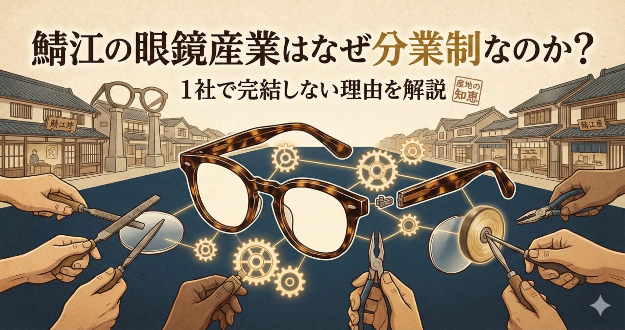 鯖江の眼鏡産業はなぜ分業制なのか？1社で完結しない理由を解説