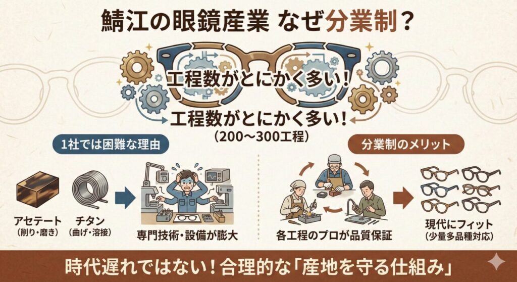 鯖江の眼鏡産業で分業制が当たり前な理由