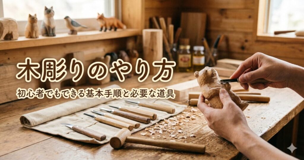 木彫りのやり方｜初心者でもできる基本手順と必要な道具